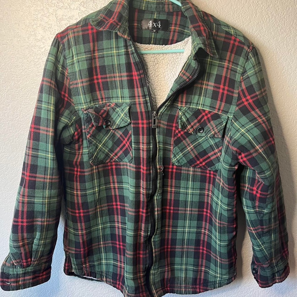 Flannel Sherpa sweater